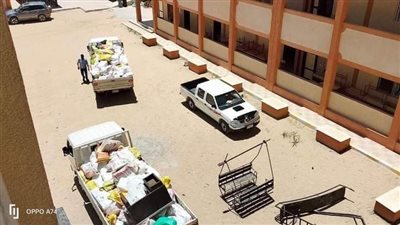 بدء نقل إدارة العريش التعليمية بعد تصدع المبنى | صور