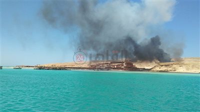 السيطرة على حريق جزيرة الجفتون في الغردقة دون إصابات 