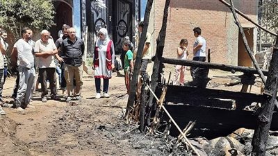 حريق هائل يلتهم حظيرة مواشي بالمنوفية