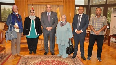 جامعة حلوان تستقبل لجنة من المجلس الأعلى للجامعات لتفقد أعمال اختبارات القدرات