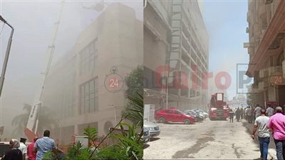 ونش لإنقاذ أخر مواطن بعد إخلاء المبنى.. لحظات إنسانية في حريق مول هيلتون رمسيس