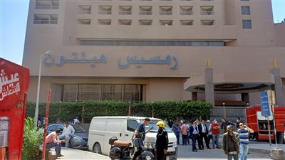 إصابة شرطي من قوات الحماية المدنية خلال إخماد حريق مول فندق رمسيس هيلتون