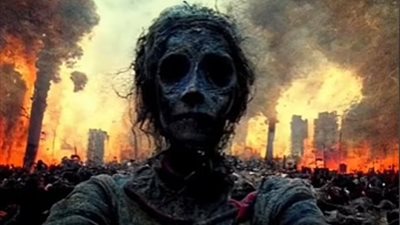 نتائج مرعبة وسط الحروب.. برمجة الذكاء الاصطناعي تظهر صورًا لـ آخر سيلفي التقطها البشر على الأرض