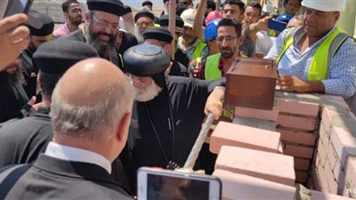 وضع حجر أساس كنيسة بالمنصورة