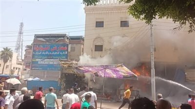 السيطرة على حريق نشب بمقلة بإيتاي البارود بالبحيرة | صور