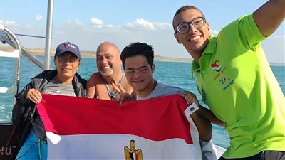 بعثة مصر تعبر بحر المانش وتسجل رقمًا جديدًا | صور