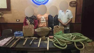 تفاصيل سقوط عصابة التنقيب عن الآثار بالمطرية