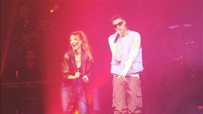 قدما أغنيتهما الجديدة.. أبرز لقطات حفل نانسي عجرم ومروان بابلو بالسعودية