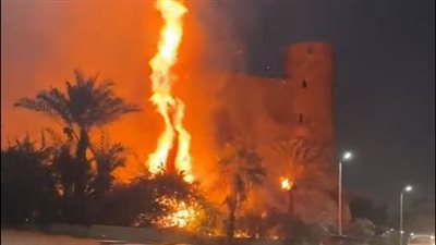 السيطرة علي حريق بجوار قلعة صلاح الدين الأيوبي |صور 