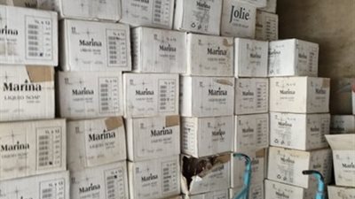 ضبط 2400عبوة شاور و1000 لتر صابون سائل مجهولة المصدر بالبساتين