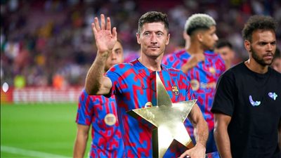 ليفاندوفسكي يقود هجوم برشلونة لمواجهة ريال سوسيداد بالدوري الإسباني