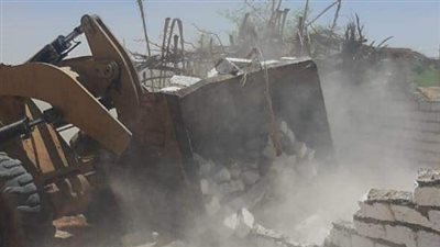 ضمن الموجة 20.. إزالة 100 حالة تعد على أراضي أملاك الدولة بالمنيا