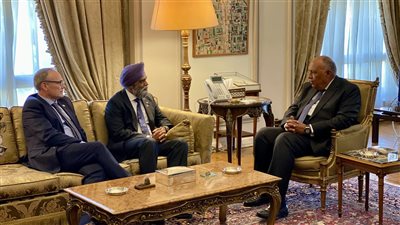 سامح شكري ووزير التنمية الدولية الكندي يبحثان تعزيز العلاقات بين البلدين