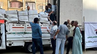 وصول 29 طن لحوم لتوزيعها على الأسر الأولى بالرعاية بسوهاج | صور