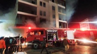 6 عربات إطفاء للسيطرة علي حريق بمصنع جنوب بورسعيد