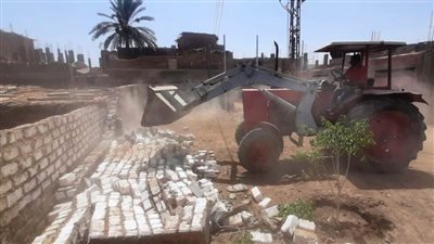ضمن الموجة الـ 20.. إزالة 26 حالة تعد على أراضي الدولة بأسوان