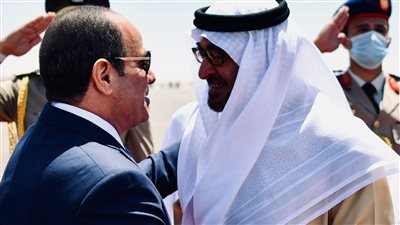 السيسي يستقبل رئيس دولة الإمارات لبحث التعاون المشترك والأوضاع في المنطقة