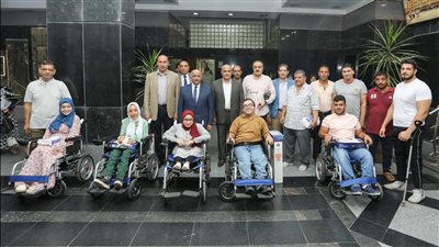 جامعة الزقازيق توفر كراسي متحركة وأطراف صناعية لـ طلابها من ذوي الهمم