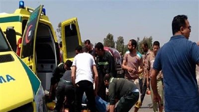 إصابة 12 شخصًا في انقلاب سيارة ميكروباص على طريق كفر الشيخ - دسوق