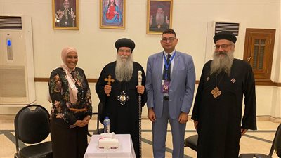 وفد من الكيانات المصرية بأوروبا يزور إيبارشية شمال الجيزة لتقديم العزاء في ضحايا كنيسة أبو سيفين