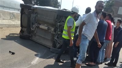 انقلاب سيارة ملاكي على طريق طنطا - المحلة دون وقوع إصابات 