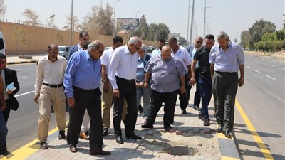 محافظ الجيزة: تطوير الطريق التبادلي بدءا من إسكندرية الصحراوي حتى محور الضبعة