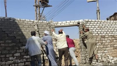 رئيس مدينة أبشواي بالفيوم: إزالة أي حالات تعدِ على الأراضي الزراعية في المهد ومصادرة مواد البناء