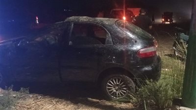 مصرع أستاذة جامعية سقطت سيارتها بترعة الإبراهيمية بسبب السرعة الزائدة في المنيا