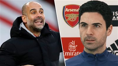 جوارديولا ينافس أرتيتا على جائزة مدرب شهر مارس في الدوري الإنجليزي