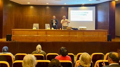 خبير ألماني يلقي محاضرة بالمتحف القومي للحضارة عن أدوات وتقنيات المصري القديم في البناء والتشييد| صور 