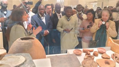 المتحف القومي للحضارة المصرية يستقبل رئيس المحكمة الدستورية ونظراءه الأفارقة | صور 