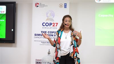 الجامعة البريطانية في مصر تفتتح المرحلة الأولى من النموذج الدولي لمحاكاة قمة المناخ 