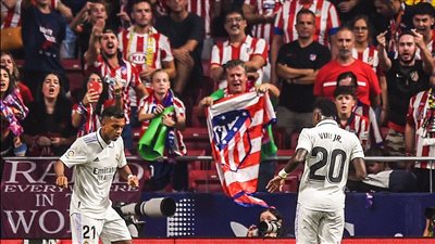 الشوط الأول.. ريال مدريد يتقدم على أتليتكو بهدفين فى الديربي بالدوري الإسباني