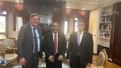 ضياء رشوان يبحث تداعيات المستجدات العالمية على المنطقة مع عضوي البرلمان الأوروبي والنواب المصري