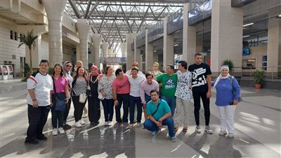 النقل تنظم زيارة لـ أصحاب الهمم وذويهم داخل القطار الكهربائي الخفيف 