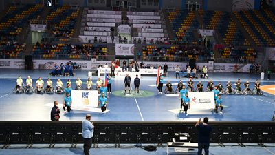 وزير الرياضة ورئيس اتحاد اليد يشهدان افتتاح بطولة العالم للكراسي المتحركة لكرة اليد | صور