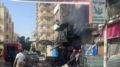 حريق بمحل حلويات وسط مدينة السويس والحماية المدنية تنجح في السيطرة عليه
