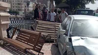 إصابة مسن في حادث تصادم على كورنيش شبين الكوم بالمنوفية | صور