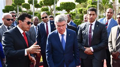 رسالة توماس باخ في المتحف الأولمبي باللجنة الأولمبية المصرية