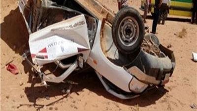 انقلاب سيارة نقل على طريق كفر داود بالمنوفية وإصابة 10 عمال