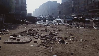 تحويل مروري بمنطقة بهتيم بسب كسر ماسورة بالقليوبية