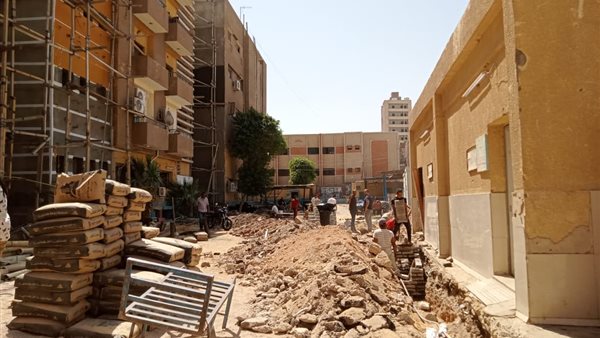 أعمال الصيانة بمستشفى