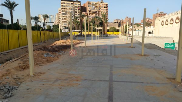 تجهيز ساحة مسجد عمرو