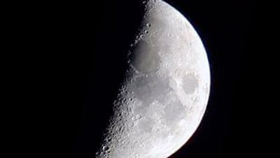 يمكن رؤيته.. قمر التربيع الأول يزين السماء الليلة 