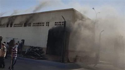 بسبب ارتفاع درجة الحرارة.. اندلاع حريق داخل مخزن بجامعة مصر | صور
