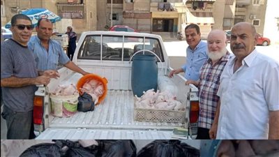 ضبط 150 كيلو دواجن محقونة بالمياه بسوق عشوائي ببورسعيد 