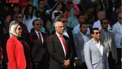 وزير الشباب والرياضة يفتتح بطولة المدارس بالملعب الفرعي للدفاع الجوي | بث مباشر