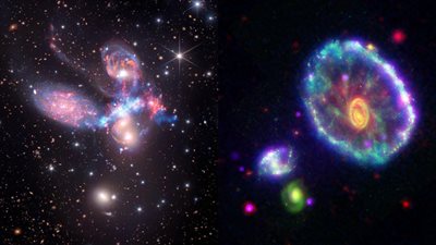 مجرات باللون الأرجواني.. جيمس ويب يلتقط صورًا جديدة بالتعاون مع مرصد شاندرا | صور