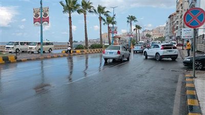طقس غائم وسقوط أمطار خفيفة على الإسكندرية │ بث مباشر