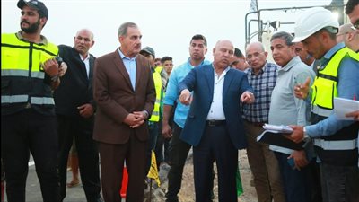 وزير النقل ومحافظ كفر الشيخ يتفقدان أعمال توسعة وتطوير الطريق الدولي الساحلي